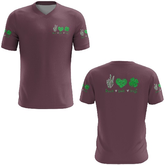 Peace Love Irish St Patricks Day For Men Women 3D T Shirts