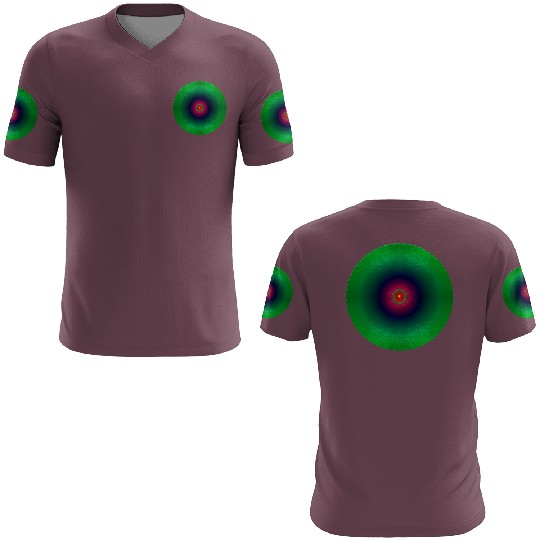 Metallic Green and Pink Geometric Illustration 3D T Shirts