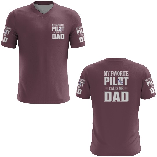 My Favorite Pilot Calls Me Dad Aviation Airline 3D T Shirts