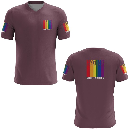 Hating Makes You Ugly Gay Pride Rainbow Equality L 3D T Shirts
