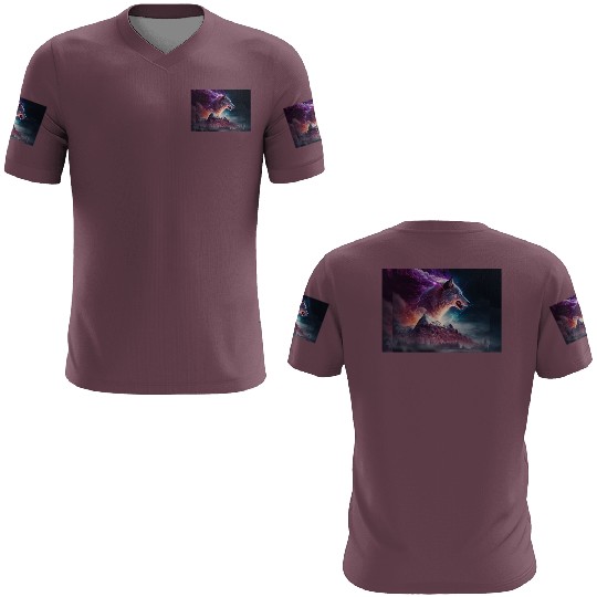 Electric Mountain, Violet Skies, and a Luminous Wo 3D T Shirts