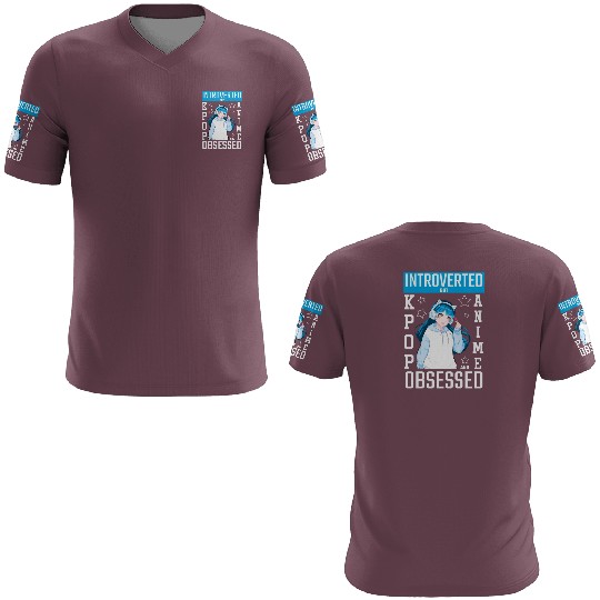 Introverted But KPop And Anime Obsessed Cute Manga 3D T Shirts
