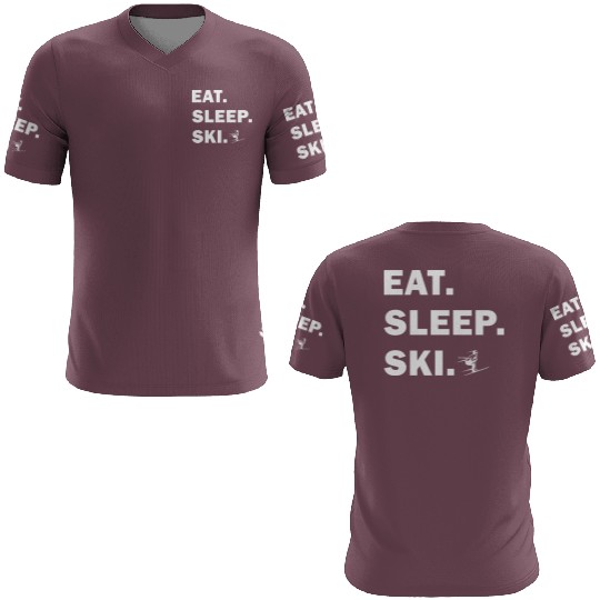 Skiing and Snowboarding - Eat Sleep Ski 3D T Shirts