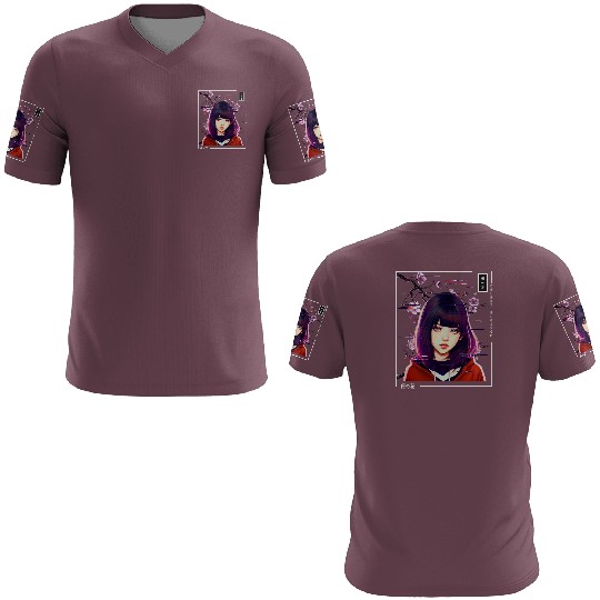 Cute Anime Girl Japanese Vaporwave Glitch Aestheti 3D T Shirts