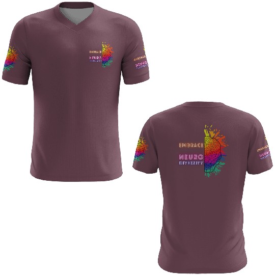 NEURODIVERSITY embrace brain awareness 3D T Shirts