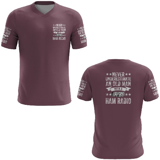 Never Underestimate An Old Man With A Ham Radio 3D T Shirts