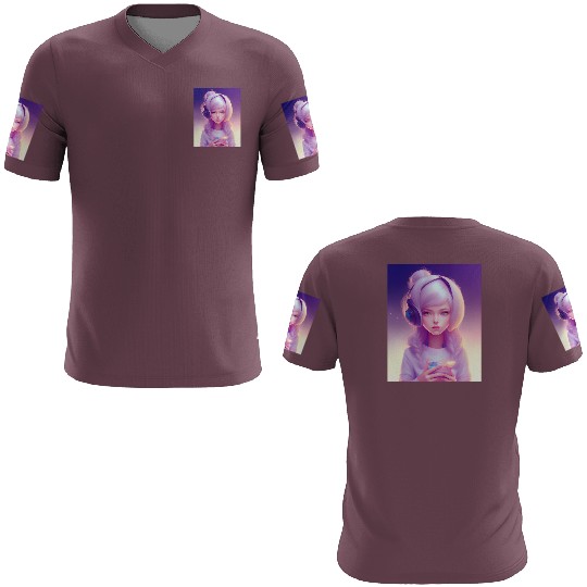 1# young girl gamer. 3D T Shirts