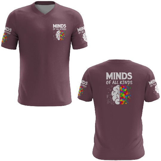 Minds of all Kind Neurodiversity Brain 3D T Shirts