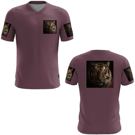 Roaring Majesty: A Stunning Tiger Portrait 3D T Shirts