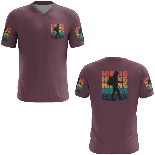 Hiking Female Hiker Retro Vintage 3D T Shirts