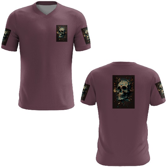 Skull Dia de los Muertos Halloween Tattoo Gift 3D T Shirts