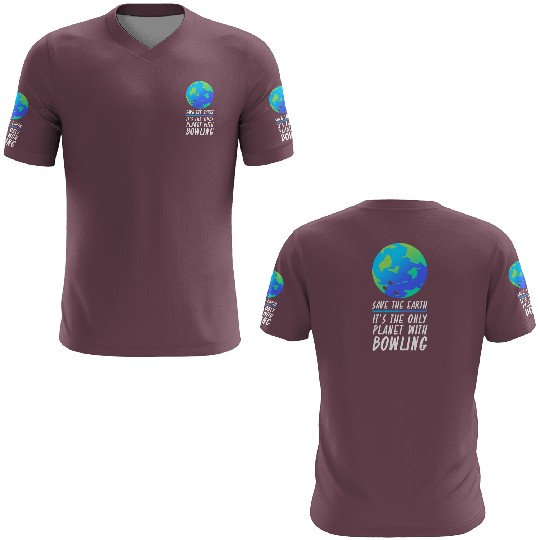Save The Earth Funny Bowling 3D T Shirts