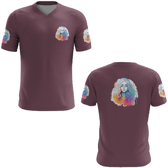 Glimmering Holographic Girl The Future is Now 3D T Shirts