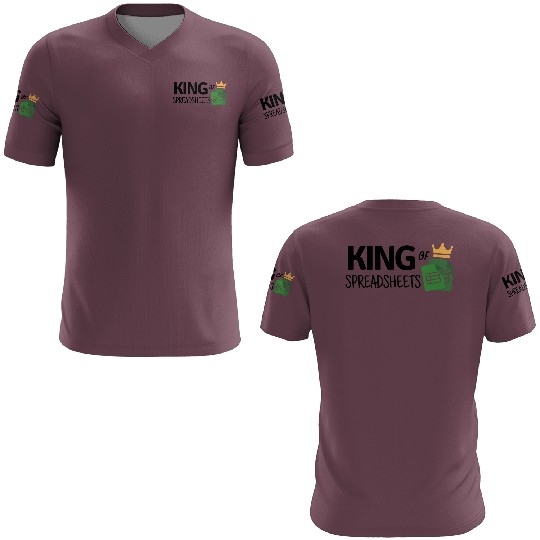 King of Spreadsheets - Excel, Accounting, Sheets 3D T Shirts