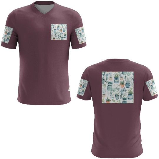 Watercolor Coastal Plants 3D T Shirts