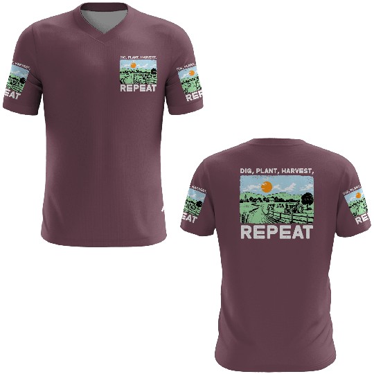 Dig Plant Harvest Repeat I Agriculture Farmer 3D T Shirts