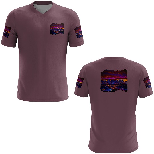Phoenix Arizonna Skyline Neon Desert Nights 3D T Shirts