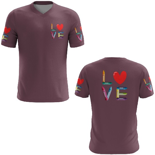 Pre-K Teacher Preschool Day Love Teachers Crayon 3D T Shirts