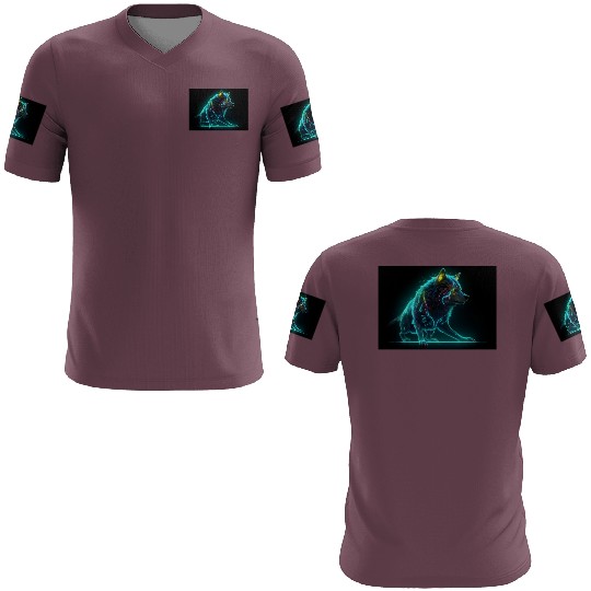 Neon Moon Wolf 3D T Shirts