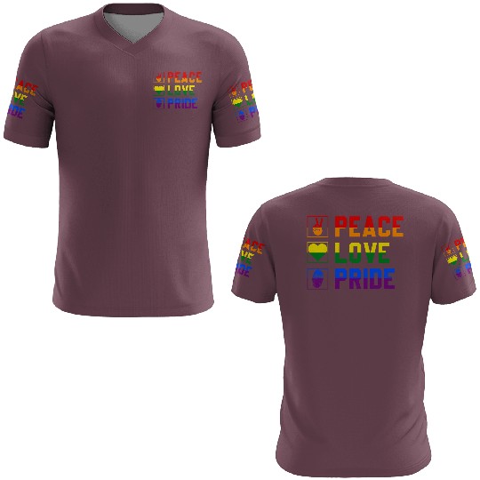 Peace Love Pride Lgbtq 3D T Shirts