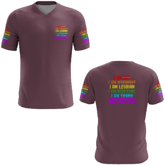 LGBT Support I Am Human Rainbow Gay Ally 3D T Shirts