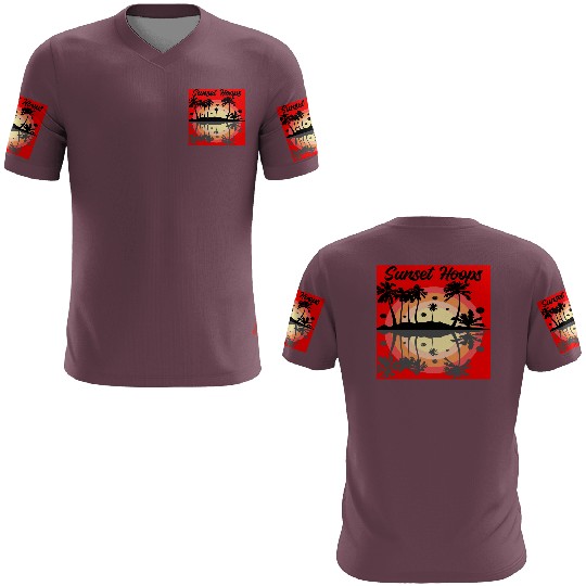 Basketball Gift: Sunset Hoops 3D T Shirts