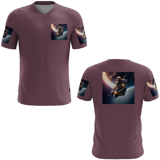 monkey in outerspace 3D T Shirts
