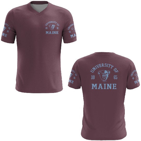 Maine Black Bears Stamp Logo Officially 3D T Shirts