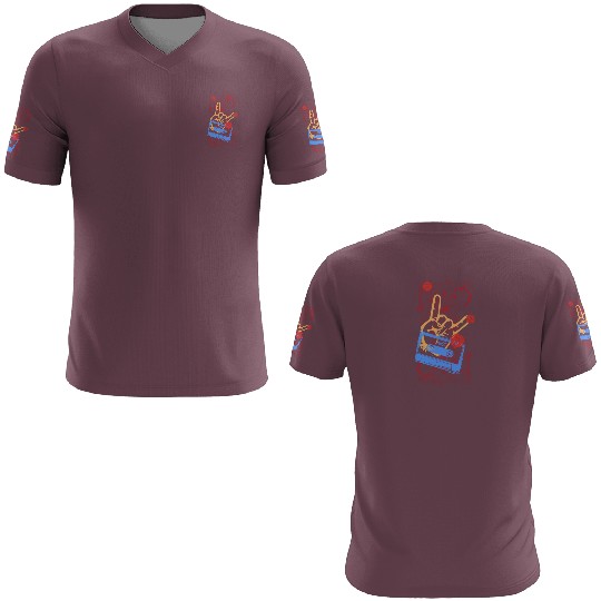 devil horns hand 3D T Shirts