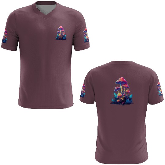 Trippy Neon Mushrooms #14 3D T Shirts
