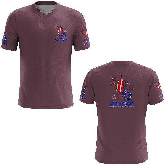 Americorn USA Unicorn Independence Day Party 3D T Shirts
