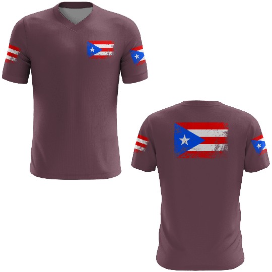 Puerto Rico National Flag 3D T Shirts