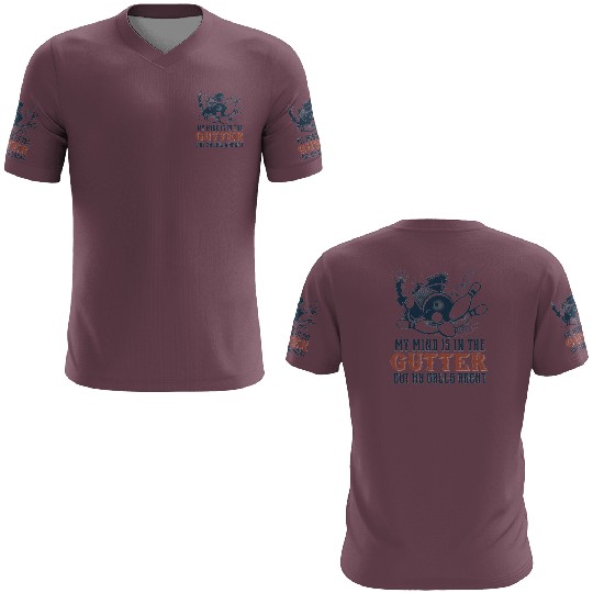 Mind's In Gutter But Balls Aren't Bowling 3D T Shirts