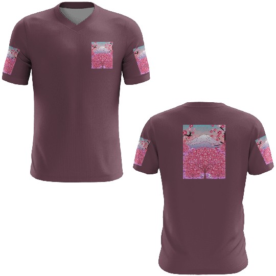Japan nature mountain sakura gift cherry blossoms 3D T Shirts