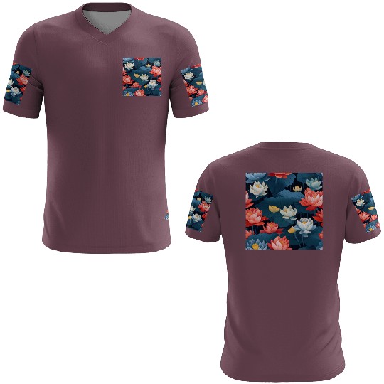 Serenity Blooms: Timeless Lotus Pattern 3D T Shirts