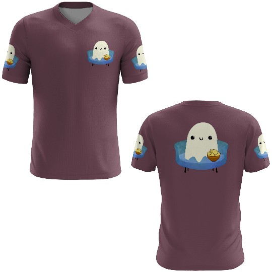 Couch Potato Ghost With Potato Chips 3D T Shirts