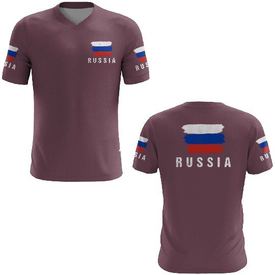 Painted Russia Flag Russian Flag Fan 3D T Shirts