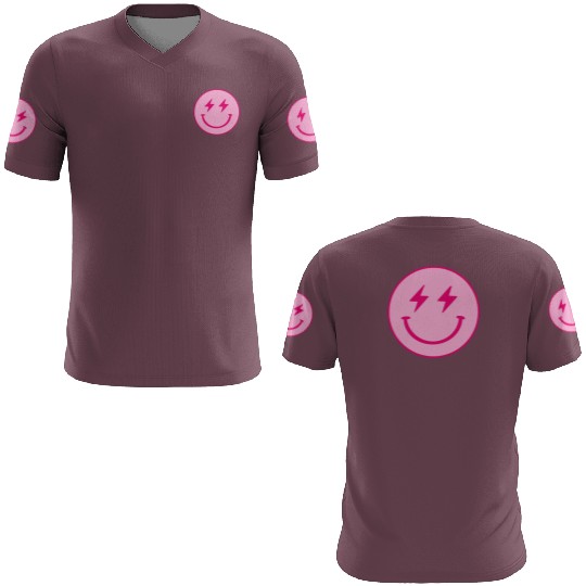 light pink face lightning bolt eyes 3D T Shirts