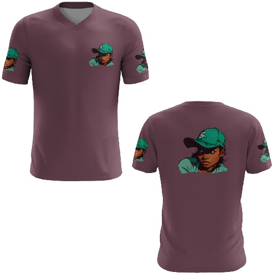 Light Skin Girl in Baseball Hat 3D T Shirts