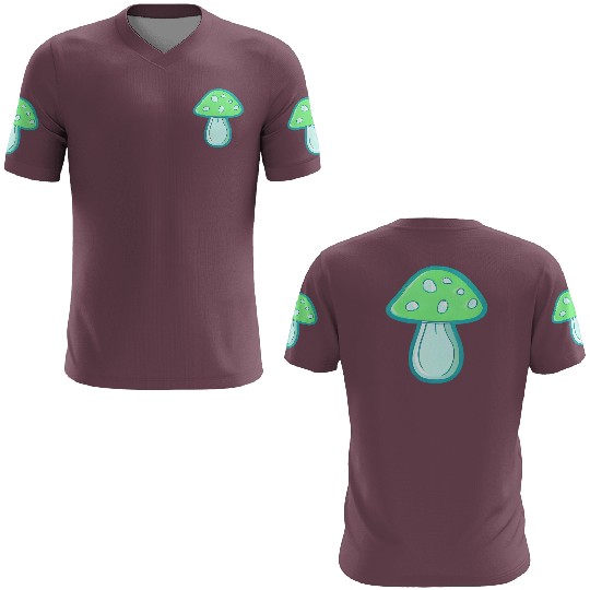 Mushroom CV2 Light Green and Blue 3D T Shirts
