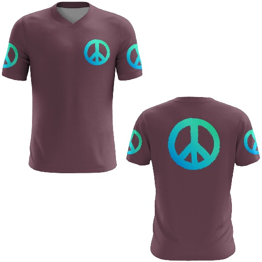 Gradient Peace Symbol Men Peace Sign 3D T Shirts
