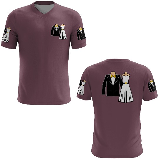 Wedding clothes bride groom 3D T Shirts