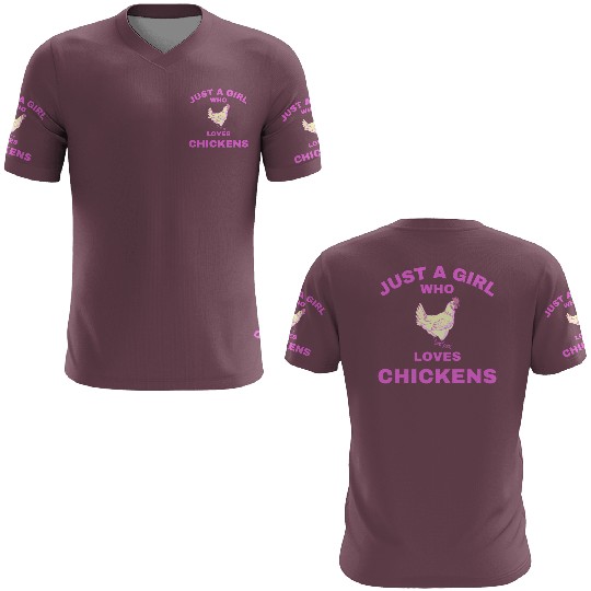 just a girl who loves chickens 3D T Shirts