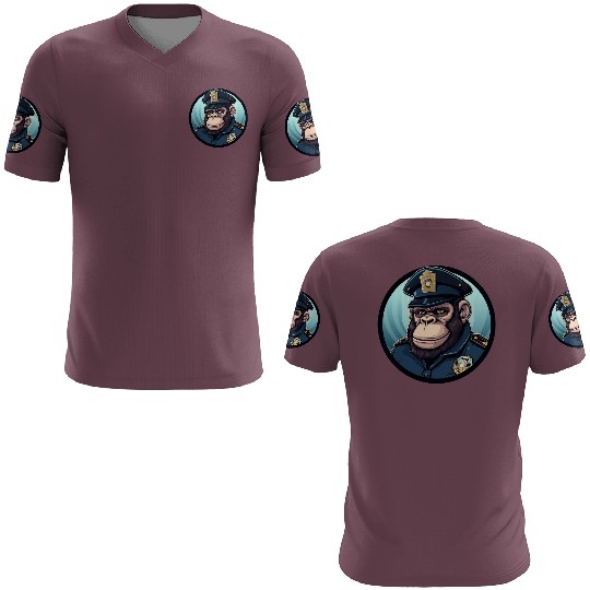Police gorilla 3D T Shirts