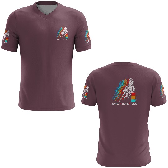 3 Barrels 2 Hearts 1 Dream Barrel Racing For Women 3D T Shirts