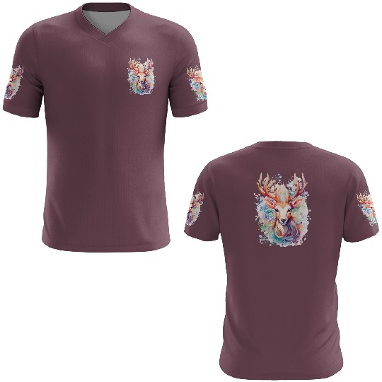 Colorful Reindeer Fantasy: Studio Ghibli Style 3D T Shirts