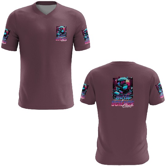 Retro Neon Data Science Vibes 90s 3D T Shirts