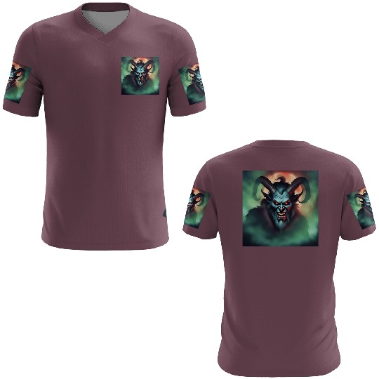 Krampus in Green Fog 3D T Shirts