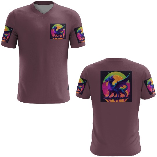 neon dragon 3D T Shirts