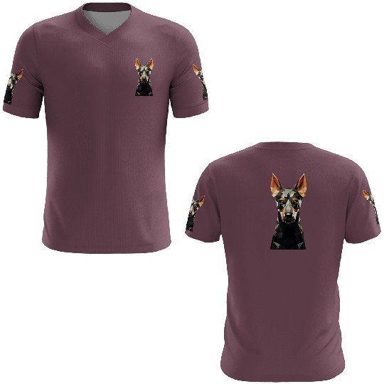 Geometric Dog Animation 3D T Shirts